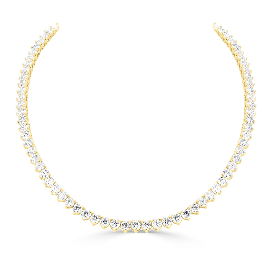 14K Yellow Gold Lab-Grown Diamond Necklace 17.76ct D–E VS