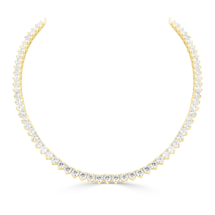 14K Yellow Gold Lab-Grown Diamond Necklace 17.76ct D–E VS