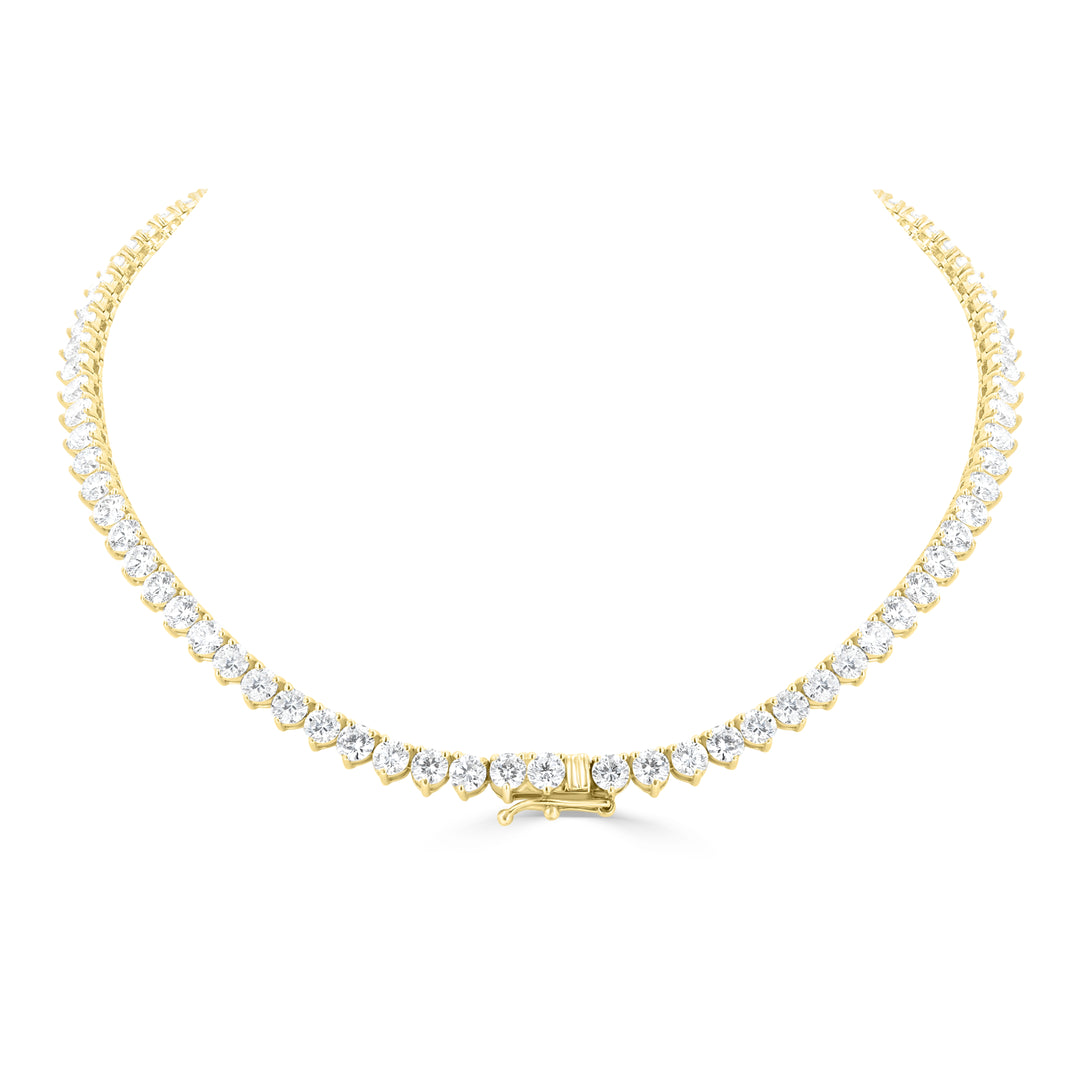14K Yellow Gold Lab-Grown Diamond Necklace 17.76ct D–E VS