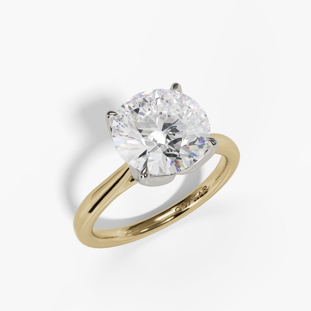 Two-Tone 18K Gold & Platinum Engagement Ring Setting