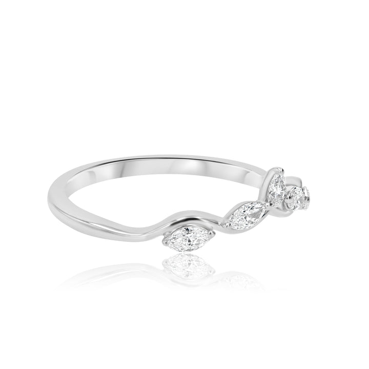 Platinum Marquise Diamond In-Line Accent Band 0.42 ct