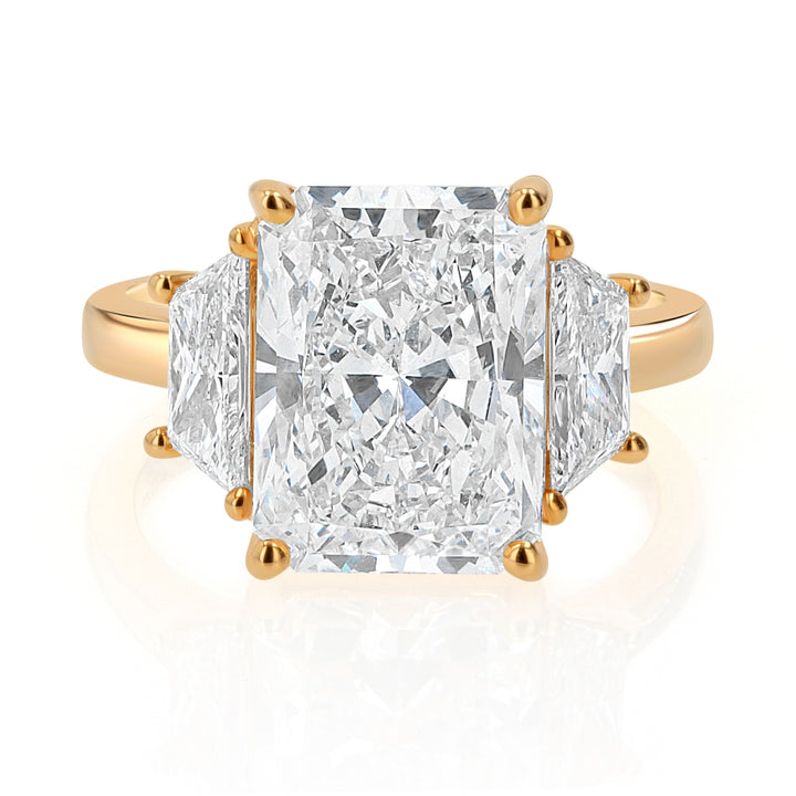 5.05ct Radiant Lab-Grown Diamond Engagement Ring in 14K Gold