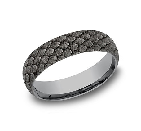 Tantalum-Dark 8mm EU Satin Hammered Band
