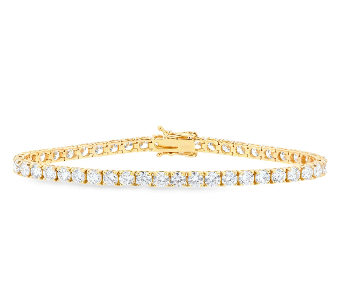 7.93ct Lab-Grown Diamond Tennis Bracelet in 14K Yellow Gold