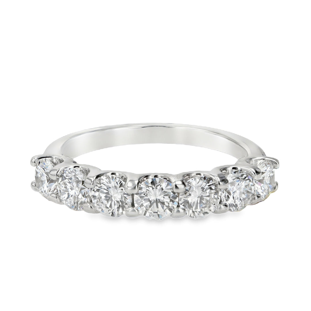 14K White Gold Lab-Grown 1.40ct Round Brilliant Diamond Band