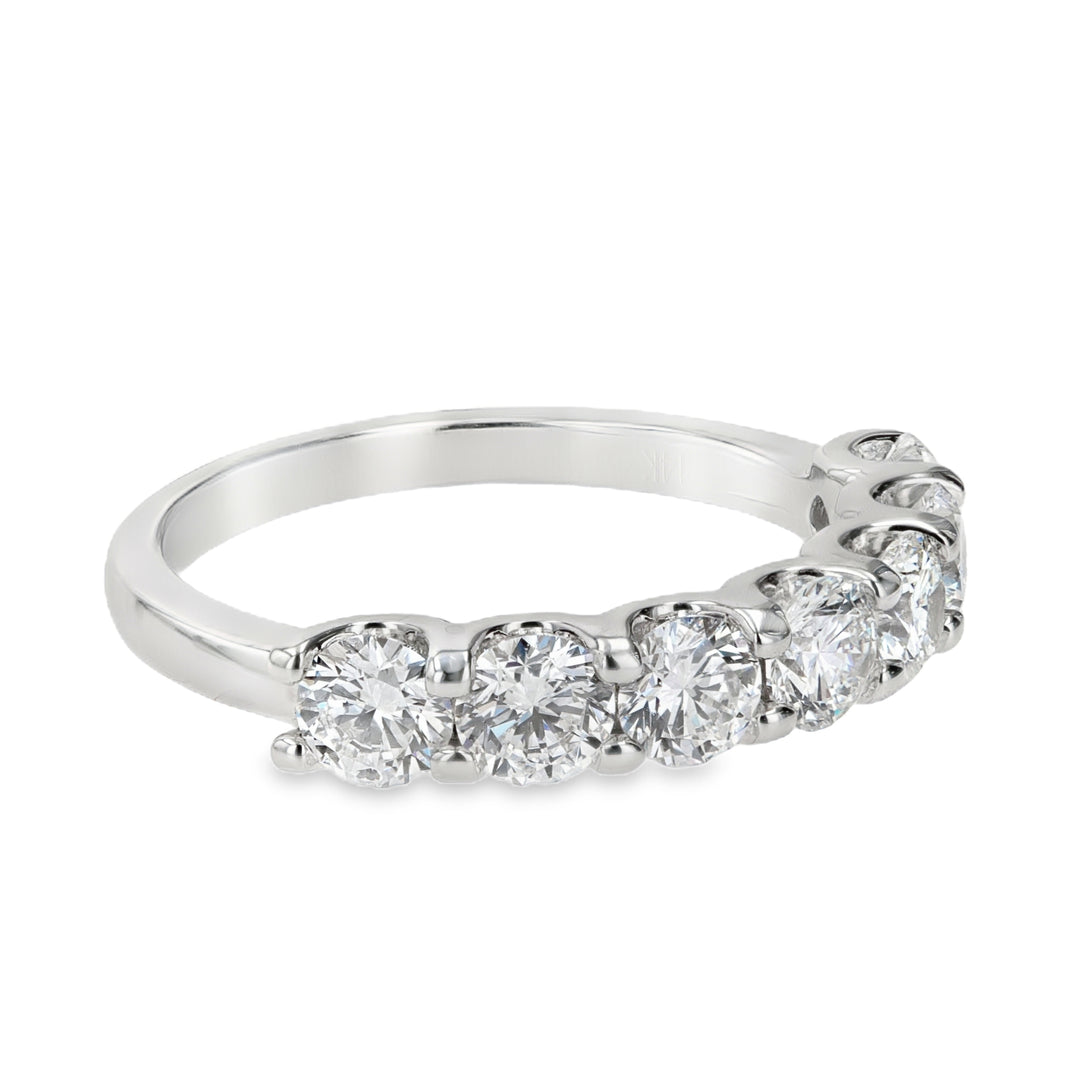 14K White Gold Lab-Grown 1.40ct Round Brilliant Diamond Band