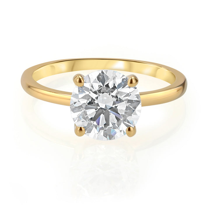14K Yellow Gold 2.03ct Lab-Grown Diamond Hidden Halo Ring