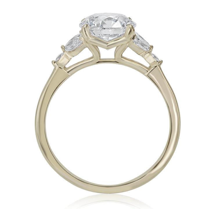 14K White Gold 1.80ct Lab-Grown Diamond Ring with Accent Diamonds