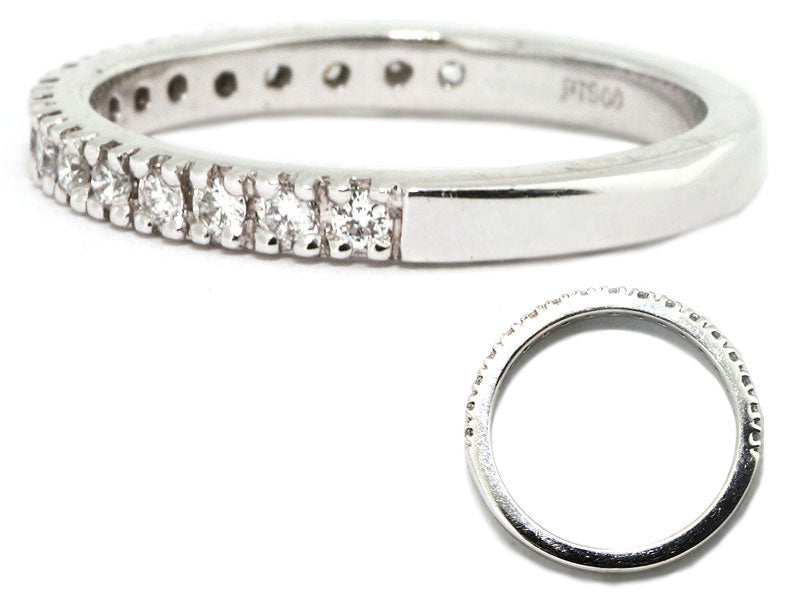 The "Jolie" Prong Set Platinum Wedding Band