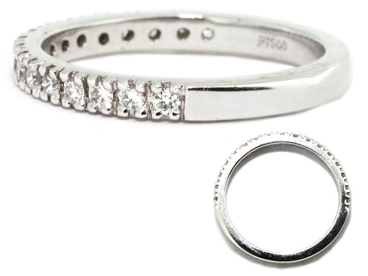 The "Jolie" Prong Set Platinum Wedding Band