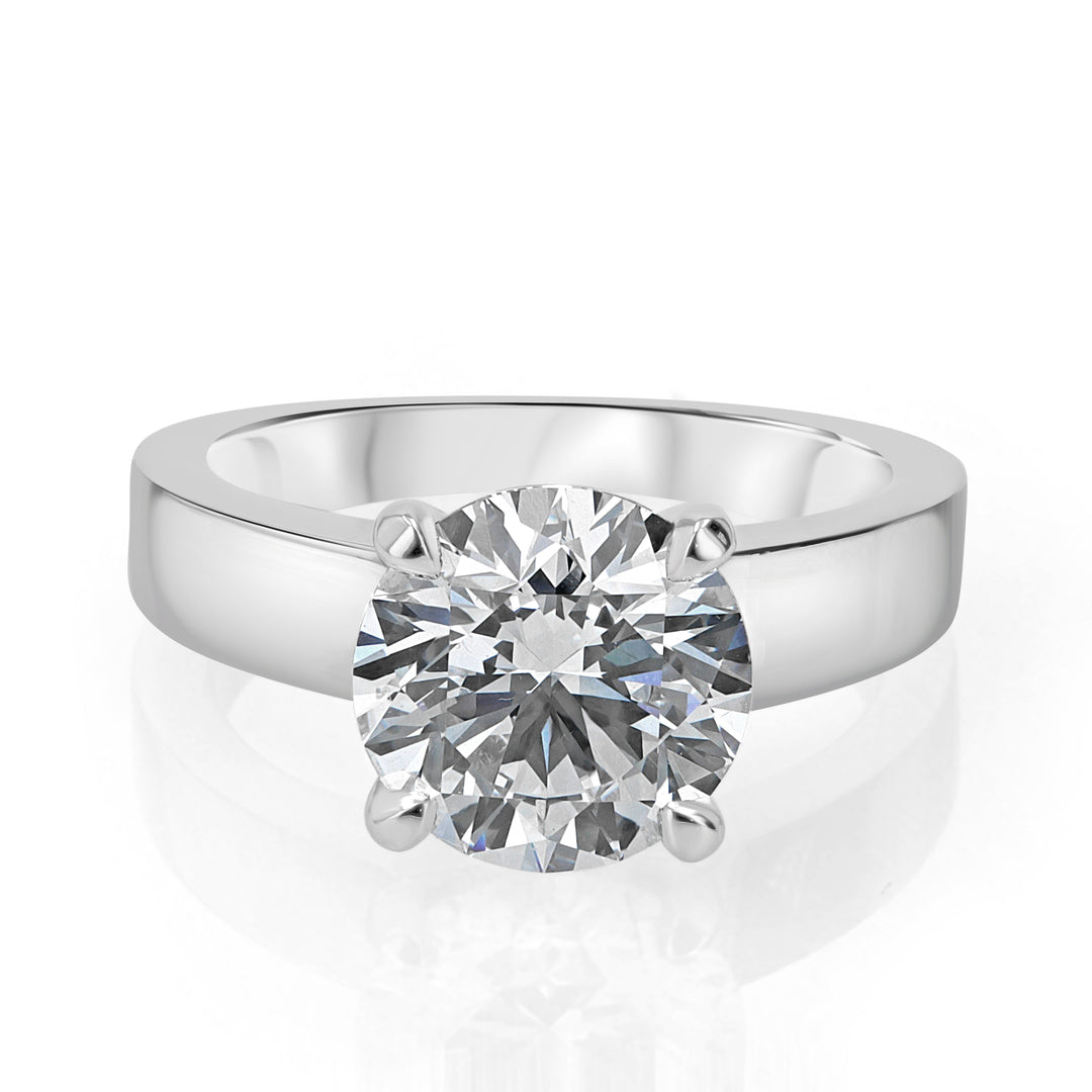 Classic Platinum 4-Prong Engagement Ring Setting