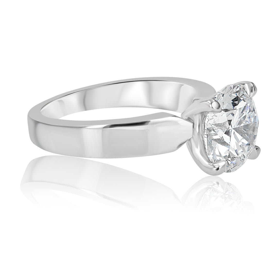 Classic Platinum 4-Prong Engagement Ring Setting