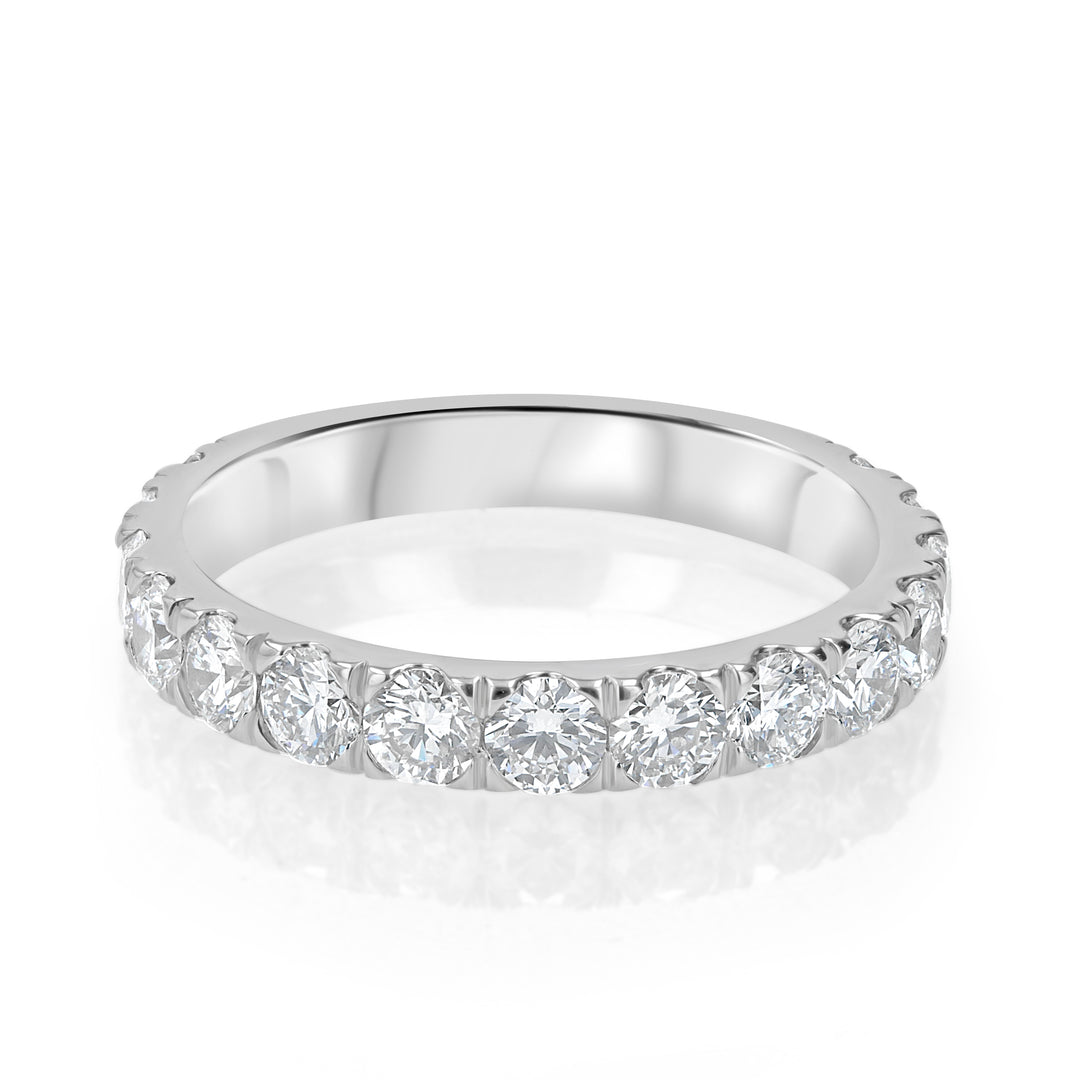 14kt White Gold ¾ Eternity Band with 1.40ct Lab Diamonds