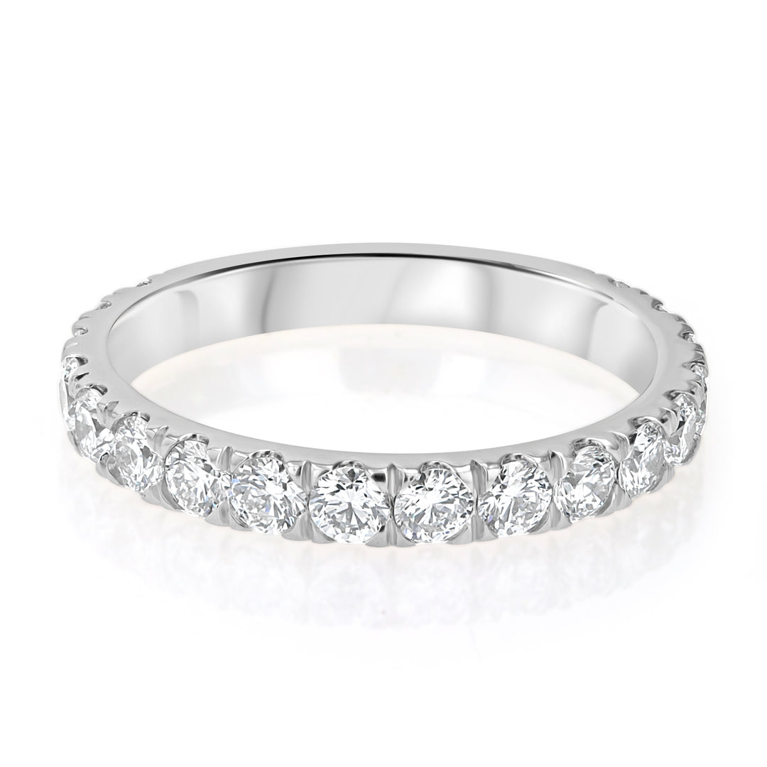 14kt White Gold Lab-Grown Diamond ¾ Eternity Band 1.10ct