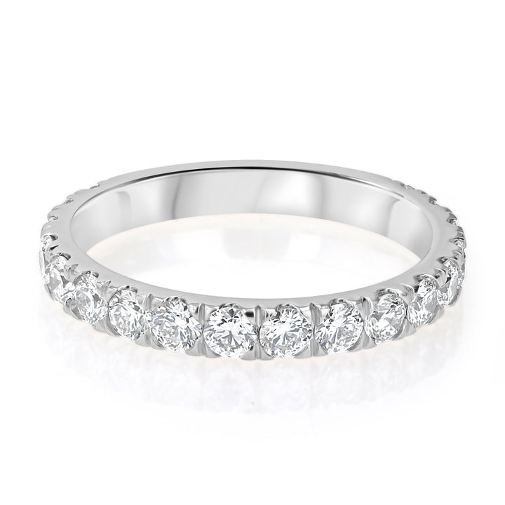 14kt White Gold Lab-Grown Diamond ¾ Eternity Band 1.10ct