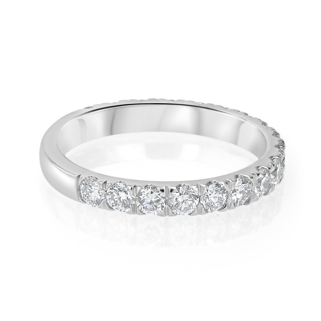 1.10ct Lab-Grown Diamond 14K White Gold ¾ Eternity Band