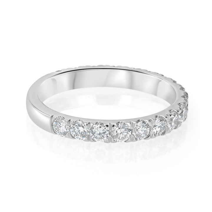 1.10ct Lab-Grown Diamond 14K White Gold ¾ Eternity Band