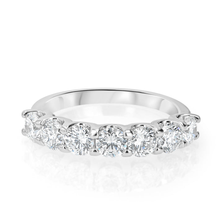 14K White Gold Lab-Grown 1.40ct Round Brilliant Diamond Band