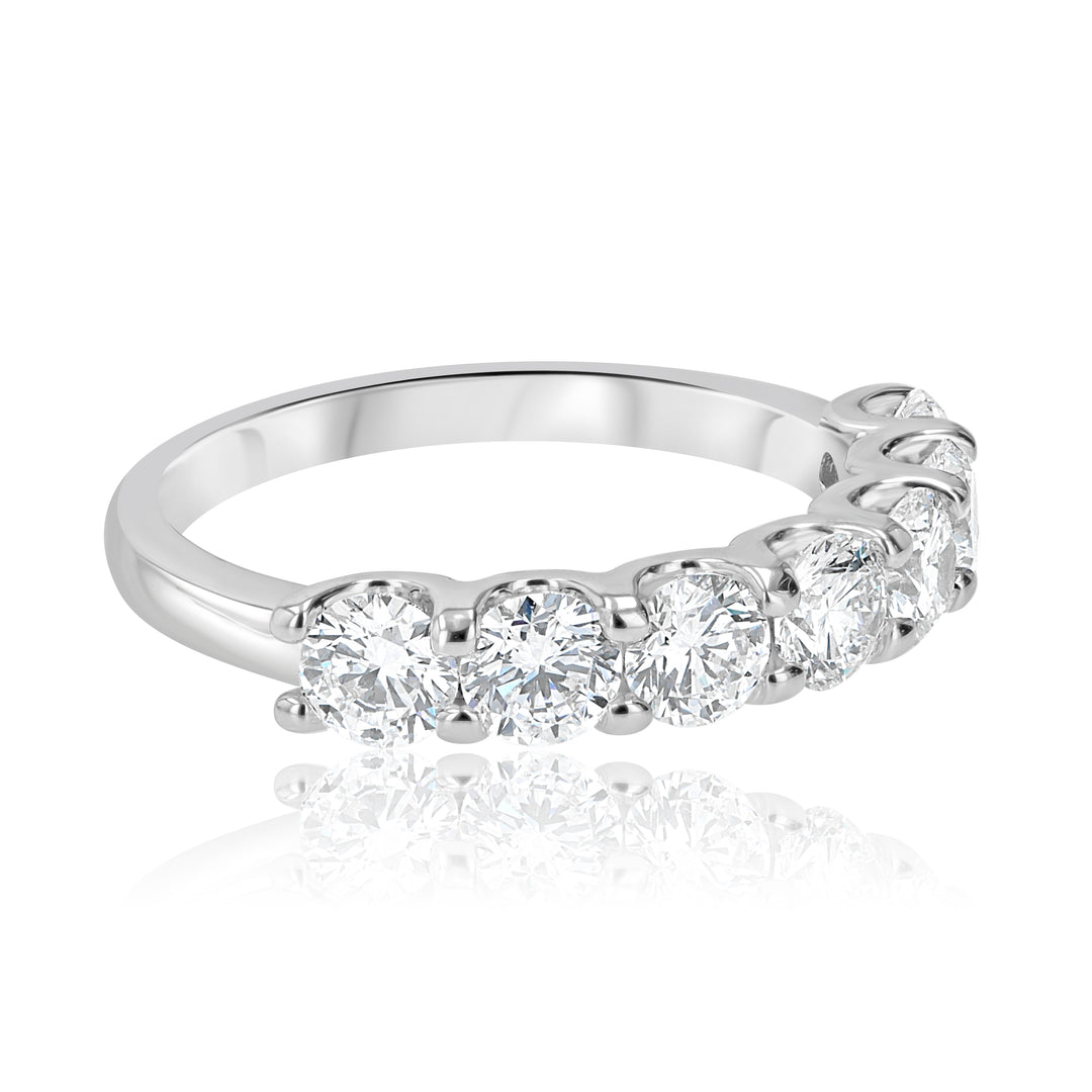 14K White Gold Lab-Grown 1.40ct Round Brilliant Diamond Band