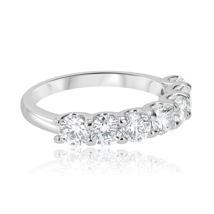 14K White Gold Lab-Grown 1.40ct Round Brilliant Diamond Band