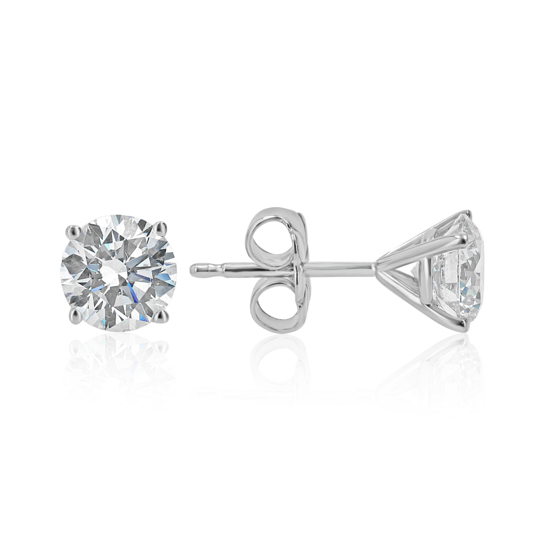 1.43ct Round Brilliant Diamond Martini Stud Earrings