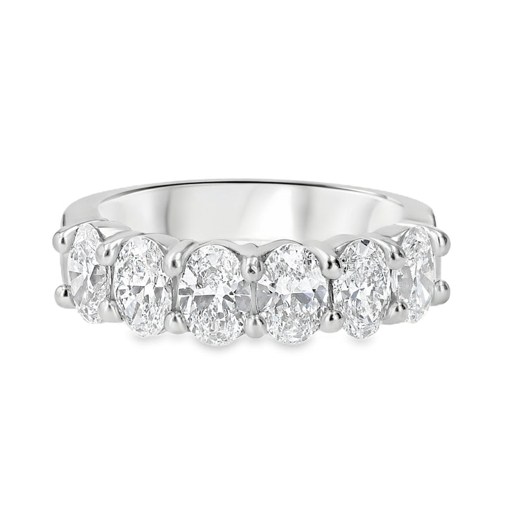 1.80ct Oval Diamonds Platinum Shared-Prong Band