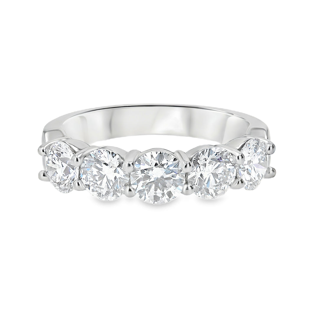 1.93ct Five-Stone Diamond Band in Platinum