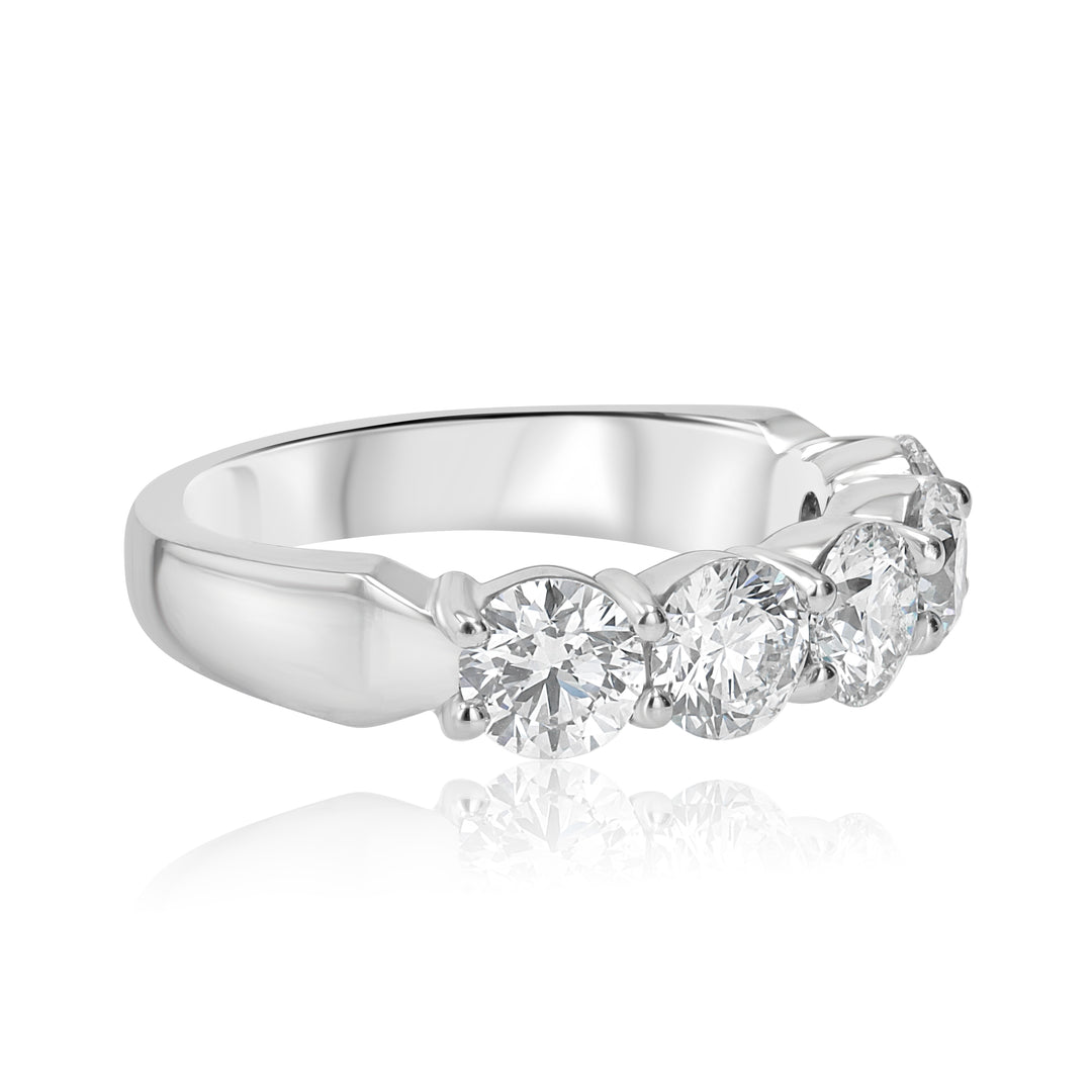 1.93ct Five-Stone Diamond Band in Platinum