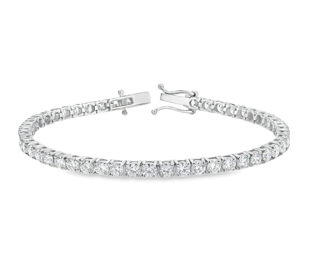 14K White Gold 8.45ct Lab-Grown Diamond Tennis Bracelet