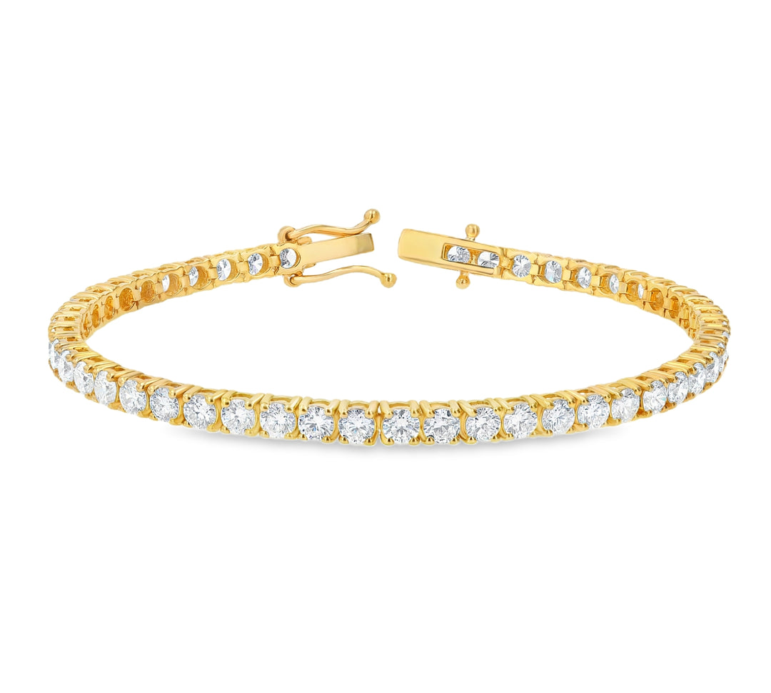 7.28ct Lab-Grown Diamond Tennis Bracelet in 14K Gold
