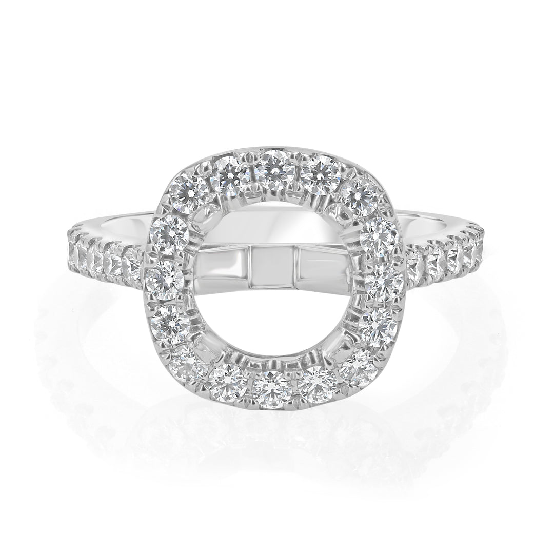 0.50ct Diamond Halo Platinum  Engagement Ring Setting