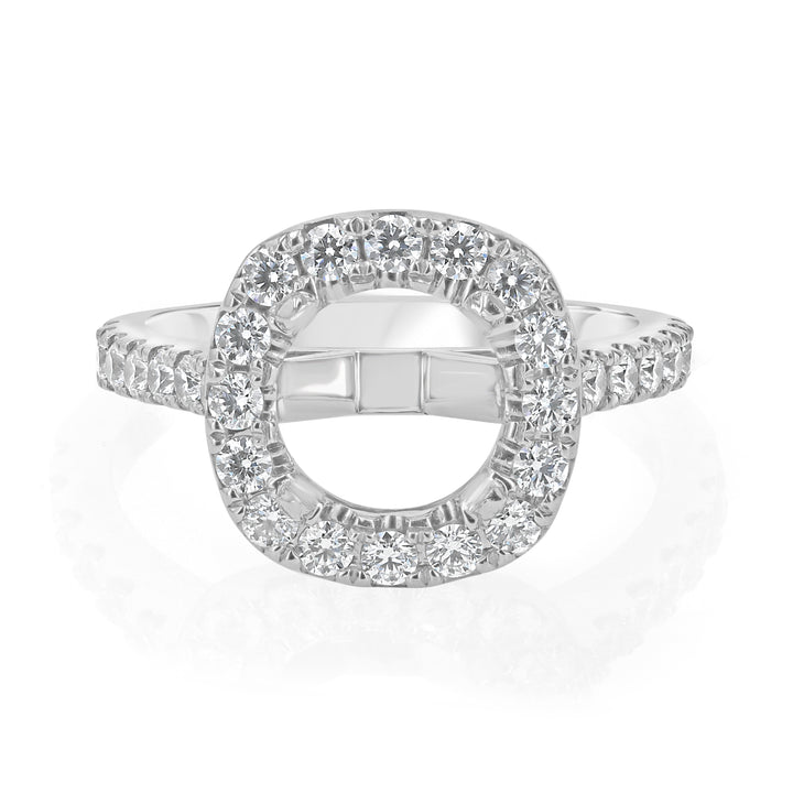 0.50ct Diamond Halo Platinum  Engagement Ring Setting