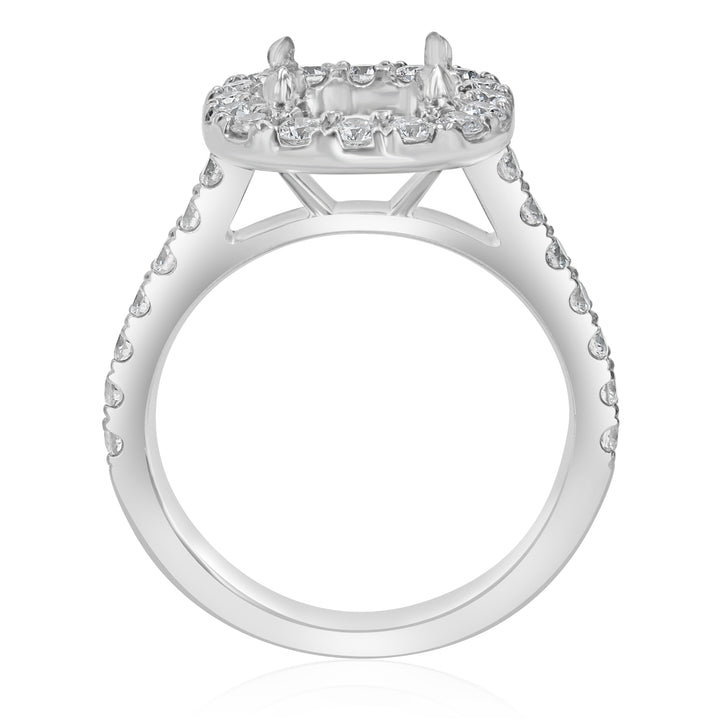 0.50ct Diamond Halo Platinum  Engagement Ring Setting