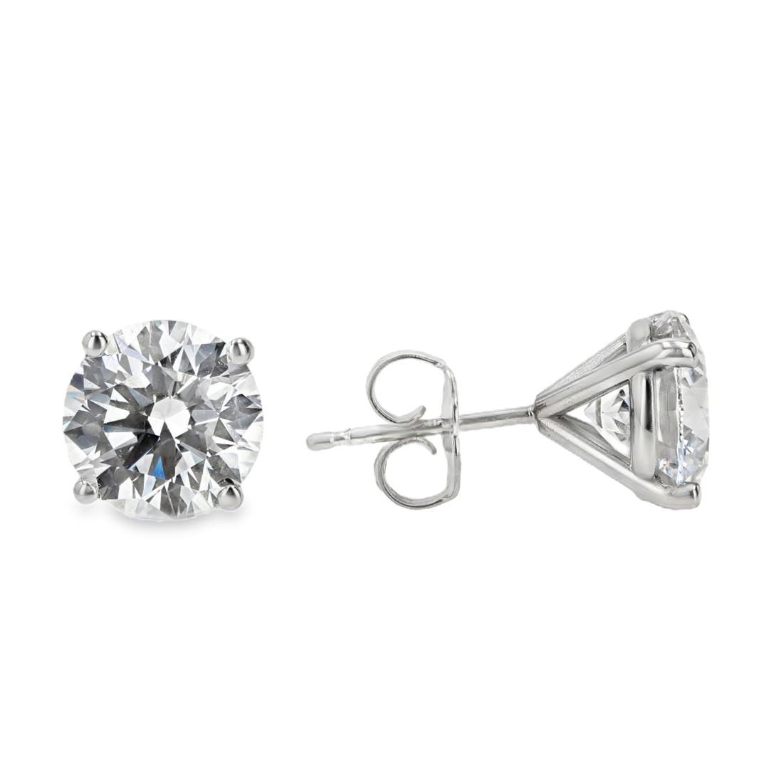 4.18ct Lab-Grown Diamond Studs in 14K White Gold