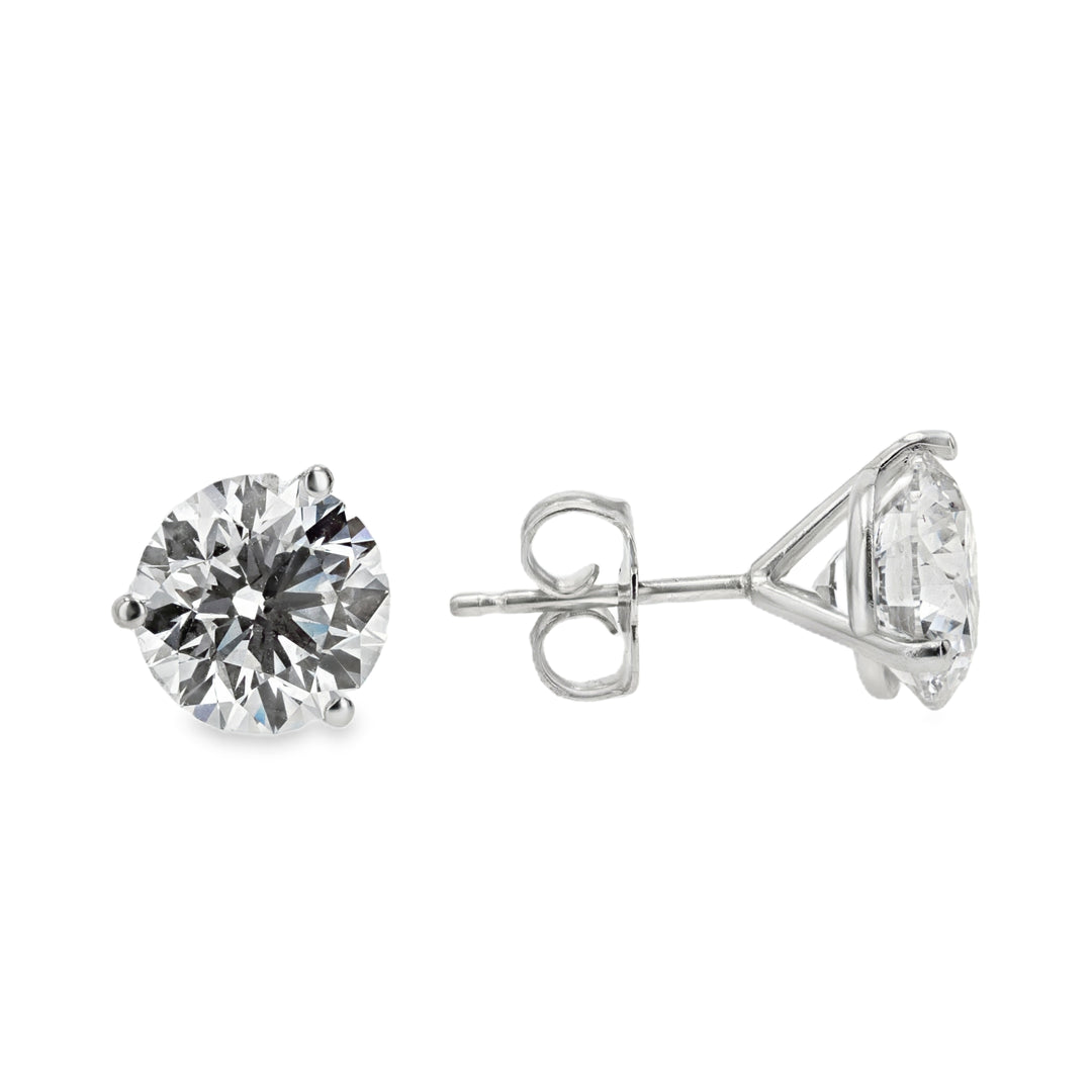 3.90ct Lab-Grown Diamond Studs in White Gold