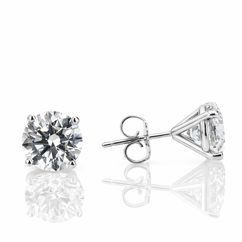 4.18ct Lab-Grown Diamond Studs in 14K White Gold