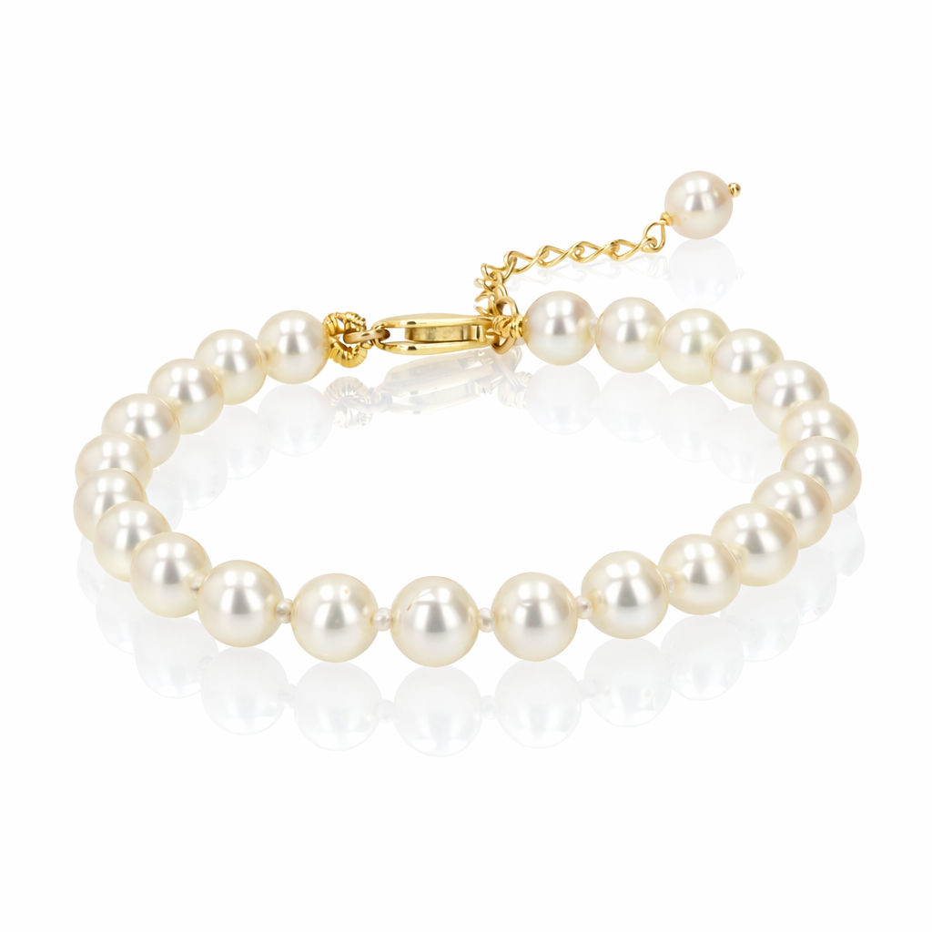 14K Yellow Gold Children’s Freshwater Pearl Bracelet
