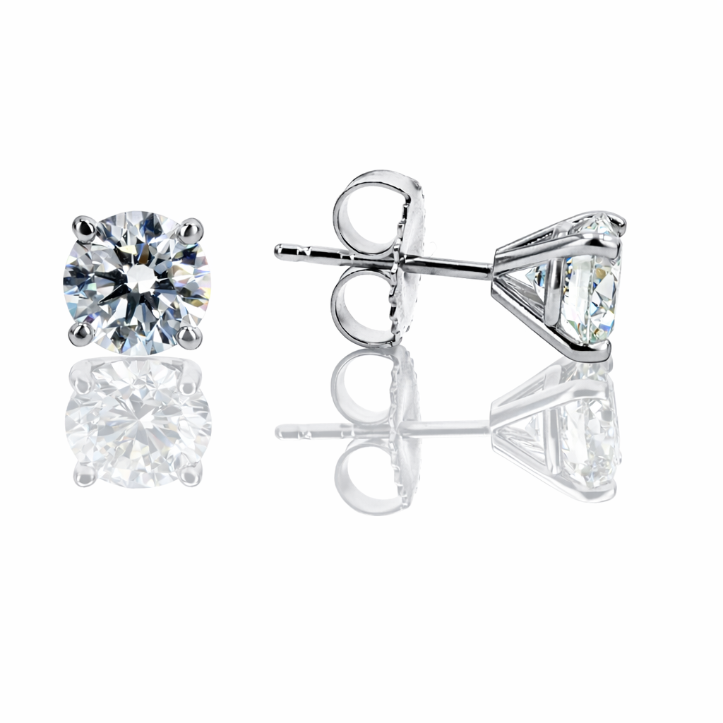 2.05ct Lab-Grown Diamond Stud Earrings in 14K White Gold