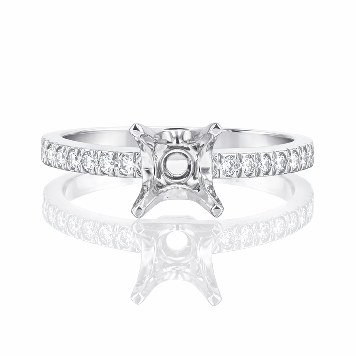 0.23ct Diamond Platinum Engagement Ring Setting