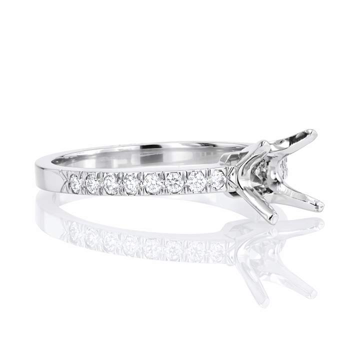 0.23ct Diamond Platinum Engagement Ring Setting