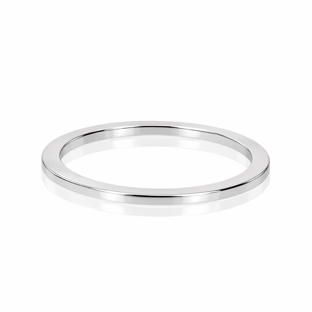 Platinum 1mm Minimalist Spacer Wedding Band – Sleek & Modern