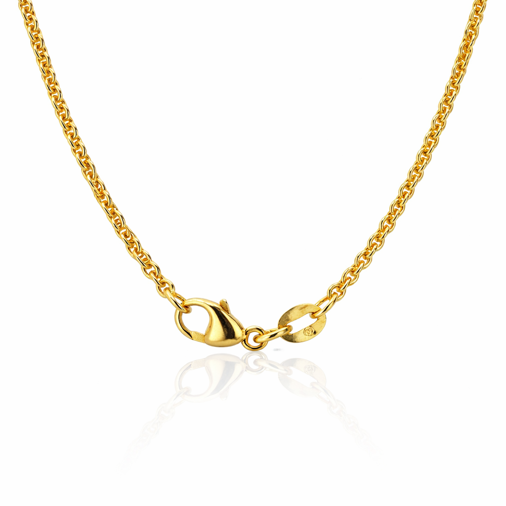 14K Yellow Gold 1.8mm Round Cable Chain – 22 Inches