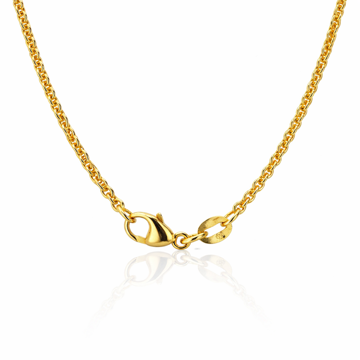 14K Yellow Gold 1.8mm Round Cable Chain – 22 Inches