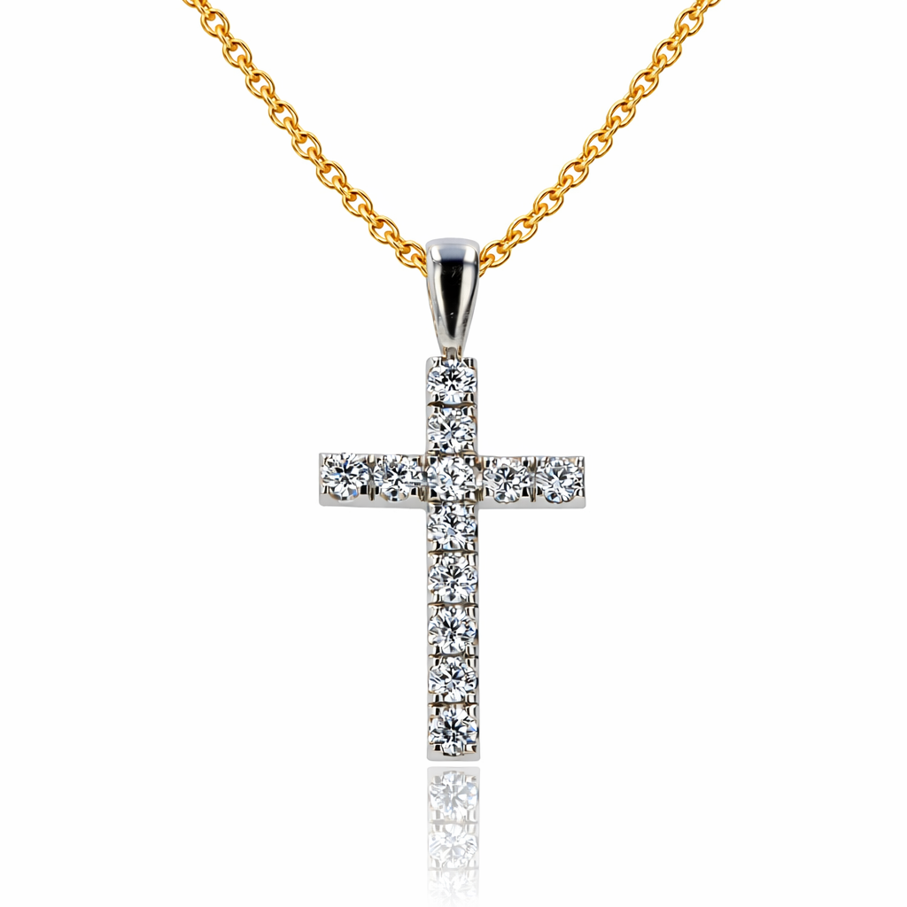 .56ct Diamond Platinum Cross Pendant