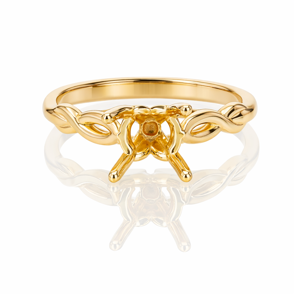 Decorative Open Braid 14KY Engagement Setting | Washington Diamond