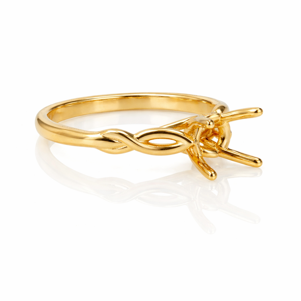 Decorative Open Braid 14KY Engagement Setting | Washington Diamond