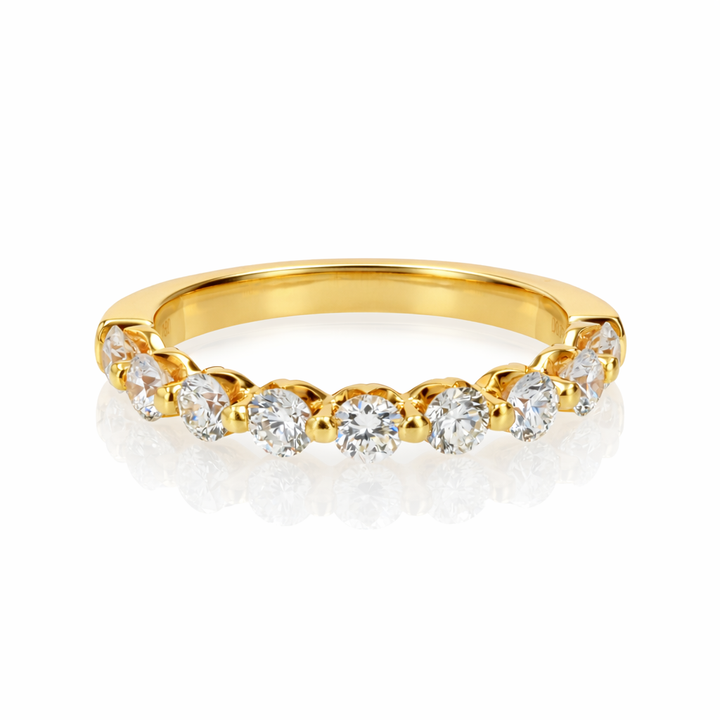 .79ct Shared-Prong 18KY Wedding Band | Washington Diamond