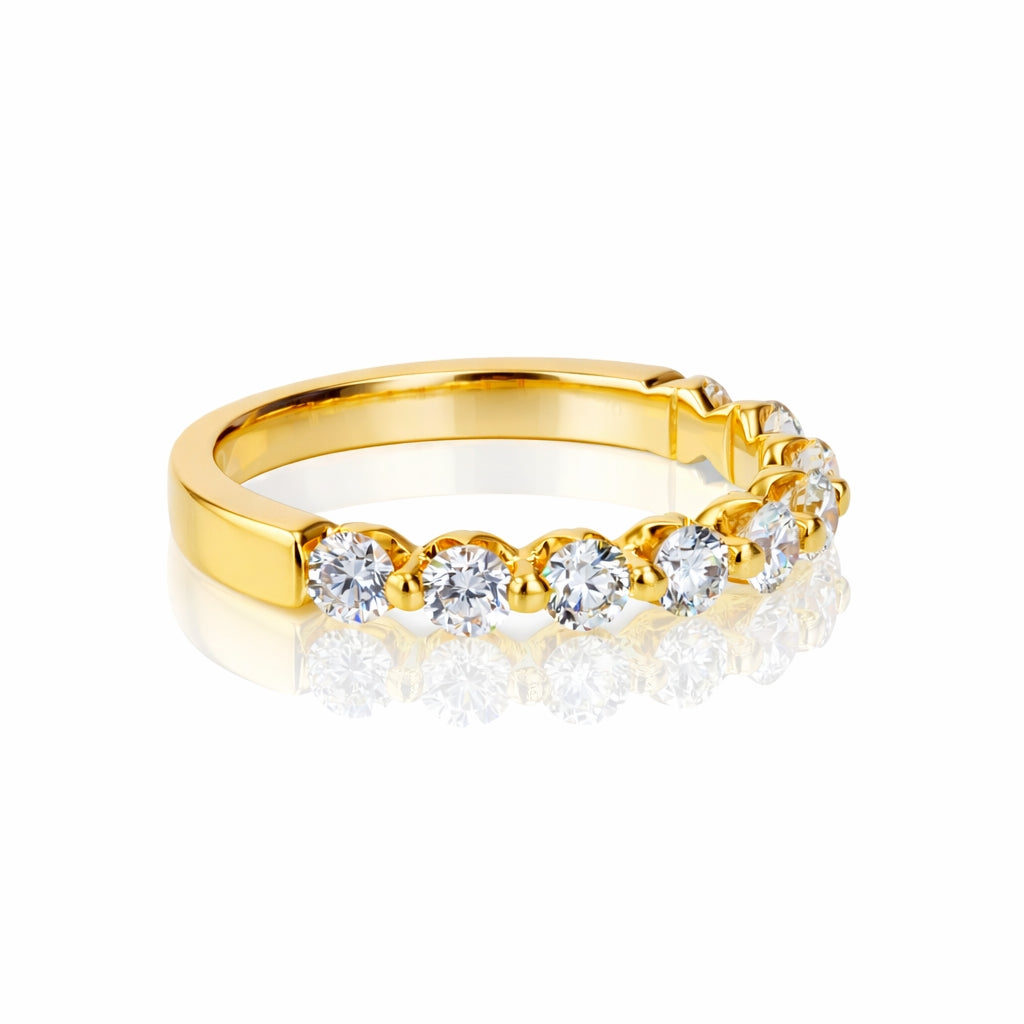 .79ct Shared-Prong 18KY Wedding Band | Washington Diamond