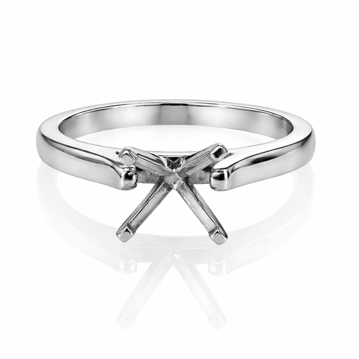 Classic Platinum Cathedral Solitaire Engagement Ring