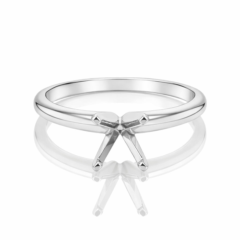 Platinum 4-Prong Engagement Ring for 1ct Round